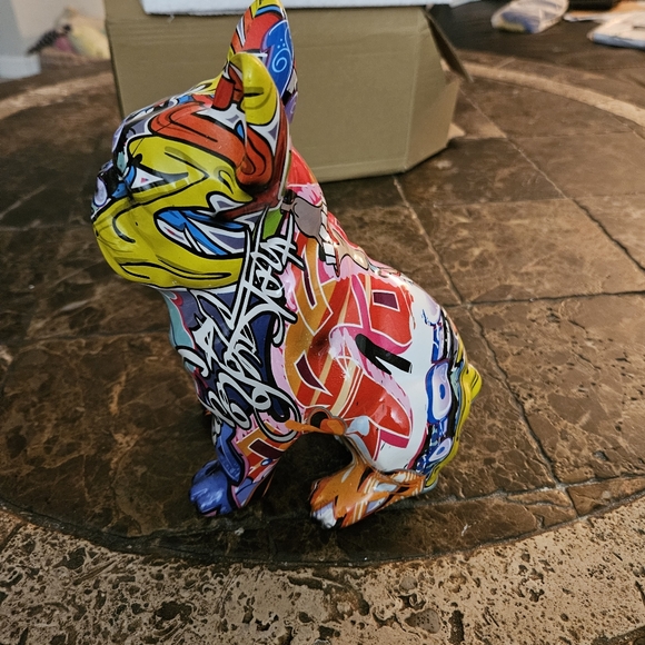 Ceramic Painted French Bulldog New in Box - Picture 3 of 7